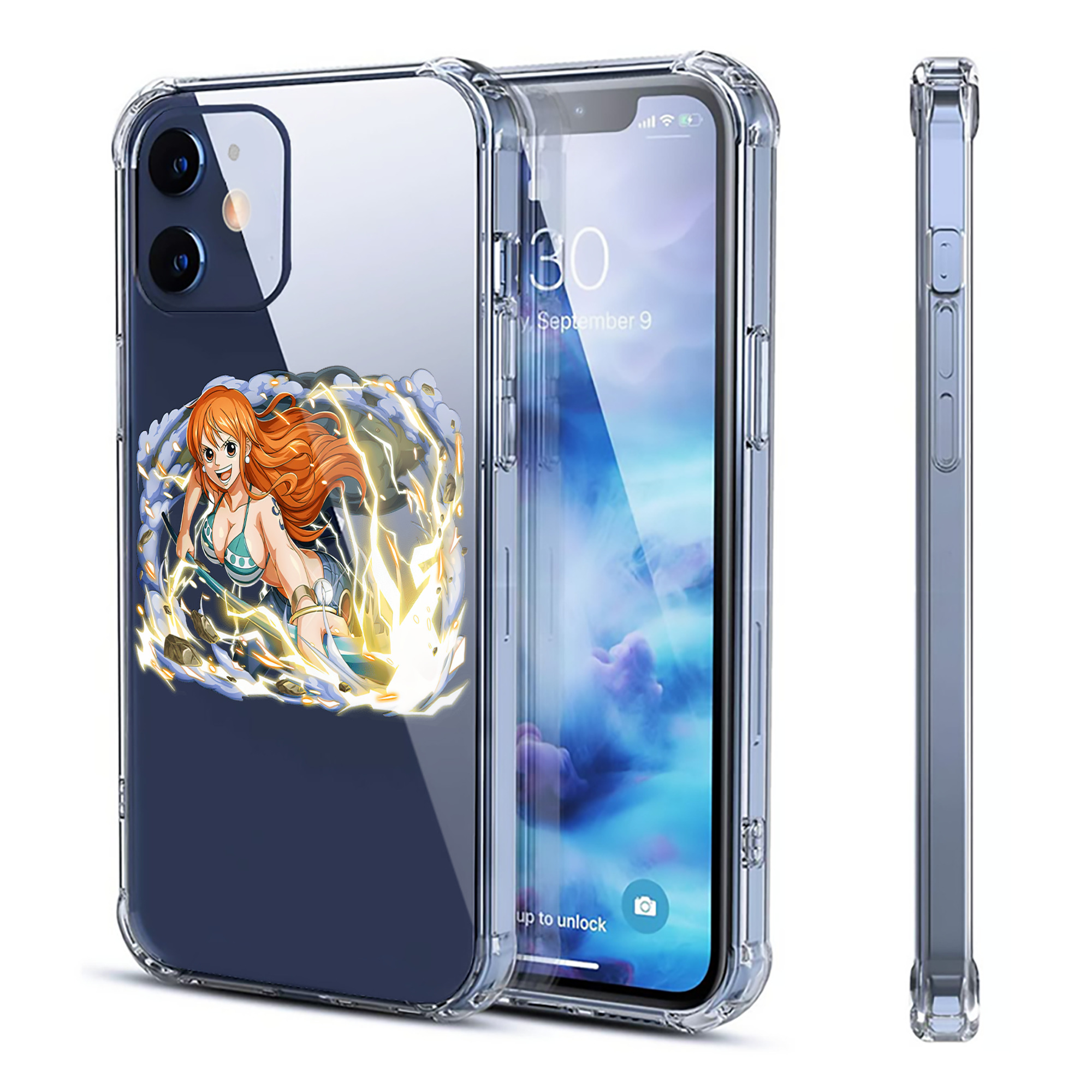 （画像用） ワンピース ナミ ONE PIECE Nami 【iPhone 12シリーズ対応】透明スマホケース（クリアソフトケース）